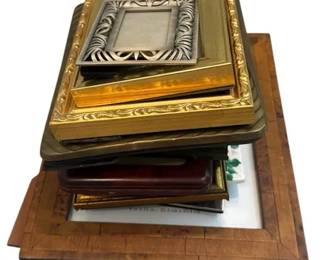 Assorted MultiSize Picture Frames Wooden, Ornate Metallic Finishes
