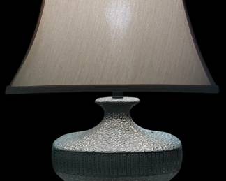 Contemporary Textured Ceramic Table Lamp with Square Shade