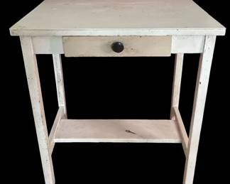 White Rustic Side Table