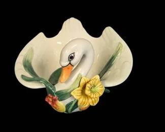 Fitz Floyd Tulip Swan Dish