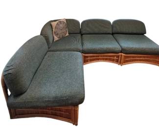 Ayers Furniture Vintage Modular Rattan Sectional Sofa