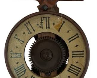 Vintage Bott Swiss WoodGeared Foliot Skeleton Wall Clock UNTESTED