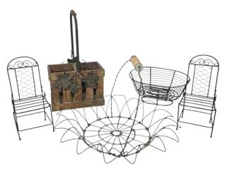 Vintage Primitive Farmhouse Decor Lot 5 Pieces