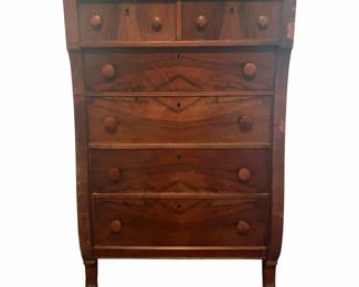 Vintage American Empire Style Wooden Dresser