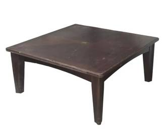 Vintage Espresso Wood Square Coffee Table