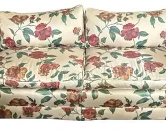 Vintage Floral Upholstered Sofa