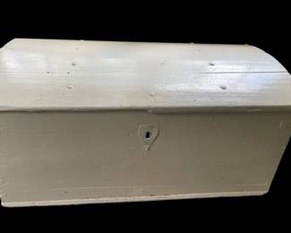 Vintage Wooden White Trunk