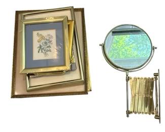 Accordion Wall Mirror Assorted GoldToned Frames