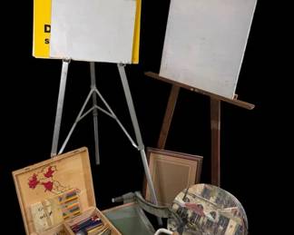 Artists Easels, Paper Cutter More Supplies