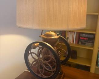 Item 23 - End Table With Attached Lamp (x2)