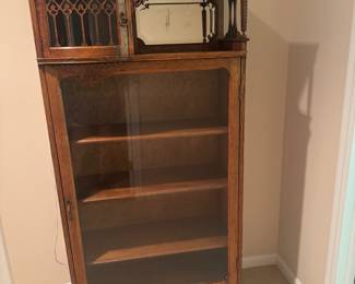 Item 19 - Wood Bookshelf With Glass Door