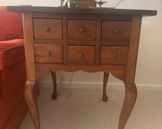 Item 23 - End Table With Attached Lamp (x2)