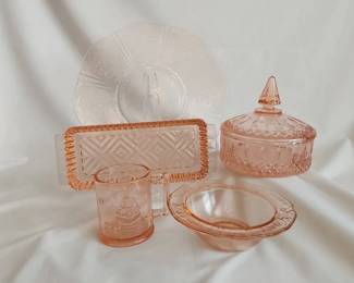 Pink Depression Glass By Indiana Glass And MacBeth Evans