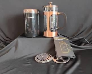Bayka French Press And Cuisinart Coffee Grinder
