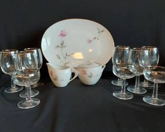 Style House Dawn Rose Platter And Pieces
