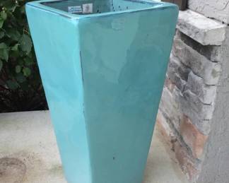 Turquoise Standing Flower Pot