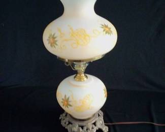 Vintage Hurricane Parlor Lamp