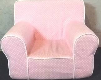 Pottery Barn Pink Polka Dot Kids Chair