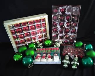 Red And Green Holiday Ornaments
