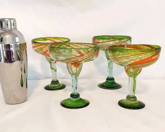 Bejines Mexico Margarita Glass Set With Shaker
