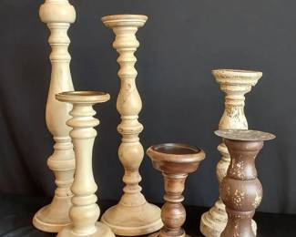 Wooden Candle Holders