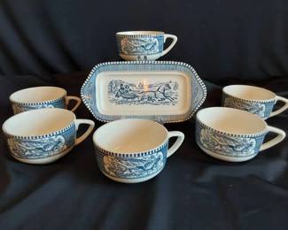 Vintage Currier And Ives Sleigh Ride And Horse And Carriage