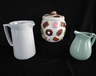 Decorative Cookie Jar And Bistro Pitcher