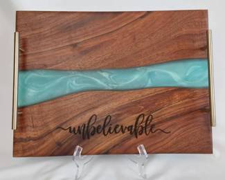 Handmade Epoxy River Charcuterie Board