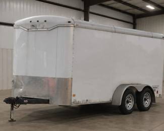 15' 2017 Haulman White Enclosed Trailer