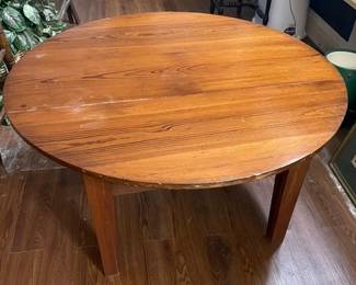 round cypress low table