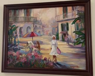 original painting  Carribean scene (Carpenter)