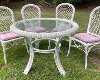 wicker set 5 pc