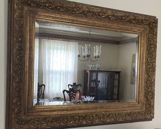 ornate gold framed bevel mirror #1