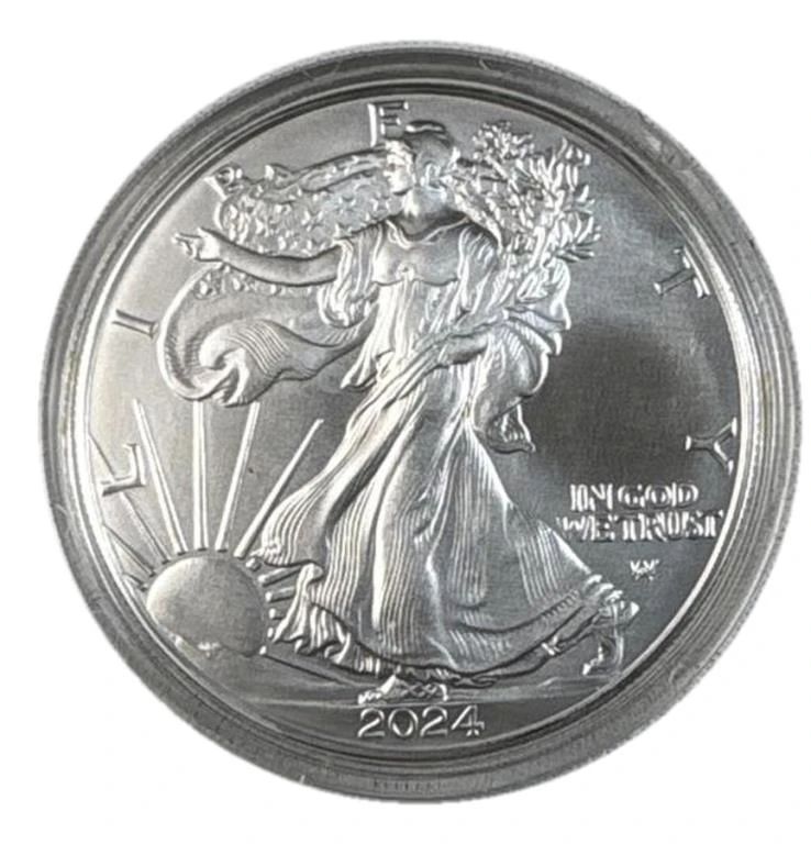 1oz American Silver Eagle, 2024 .999 Fine