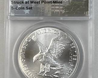 1oz American Silver Eagle, 2021-W MS70 .999 Fine