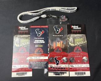 2002 Houston Texans Inaugural Ticket Lot