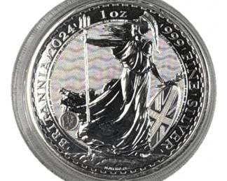 1oz Great Britain Silver Britannia, 2024 .999