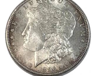 1896 Morgan Silver Dollar, US $1 Coin, 90%