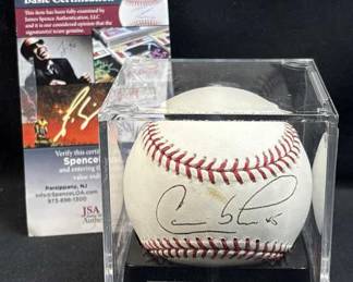 Carlos Lee JSA Signed MLB Baseball