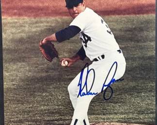 Nolan Ryan Signed Texas Rangers Photo