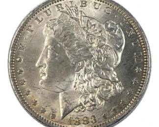 1883-O Morgan Silver Dollar, US $1 Coin, 90%