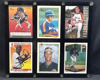 Houston Astros 6-Card Autograph Display