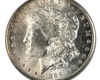 1899-O BU Morgan Silver Dollar, US $1 Coin, 90%