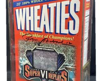 Roger Staubach Signed Super Bowl Wheaties