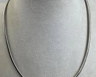 925 Silver Italy Omega Chain Necklace