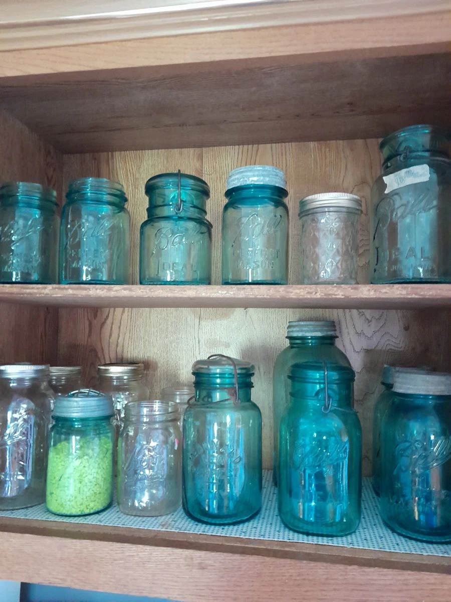 Blue Mason Jars
