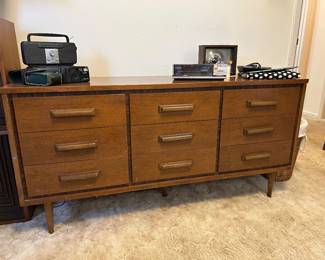 MCM Dresser with 9 drawers & mirror (not shown)