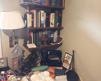 Books and old sewing machines