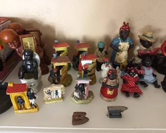 Old african american cast iron and porcelane