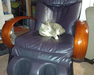 If anybody knows where to get a feline sized massage chair, please let me know.   My cat has taken over mine